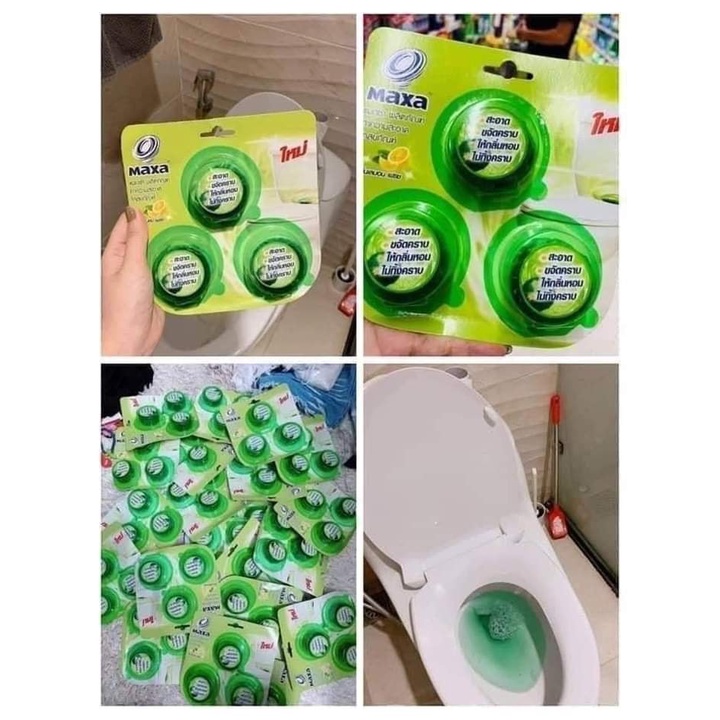 Viên Tẩy Rửa Bồn Cầu Màu Xanh Lá Cây Thái Lan Siêu Sạch Siêu Hot