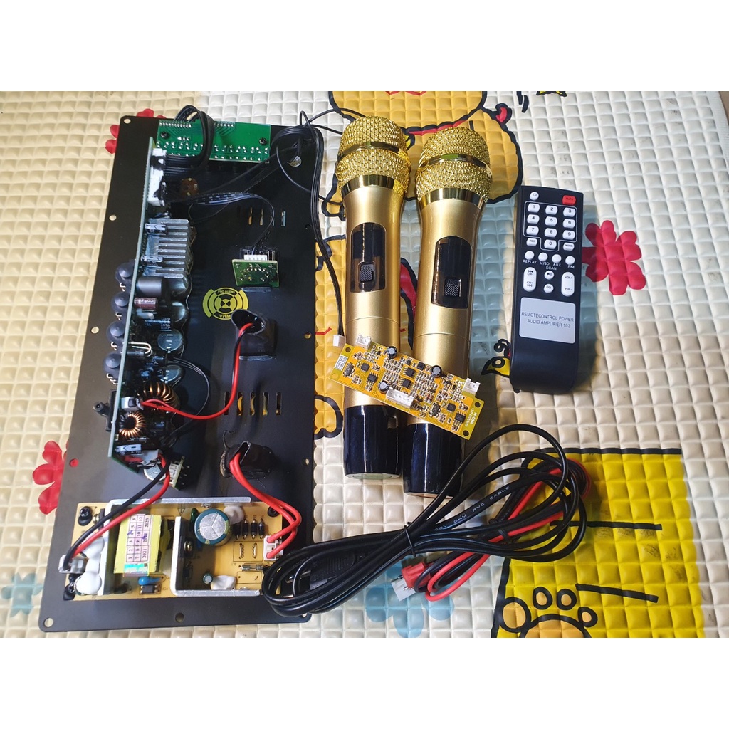 Combo loa kéo kèm mic rẻ-bộ mạch loa kéo 4 tất kèm micro-mạch loa kéo rẻ