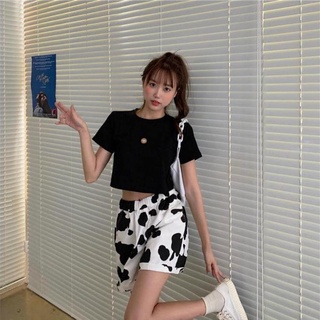 ÁO THUN NỮ CROPTOP IN HOA