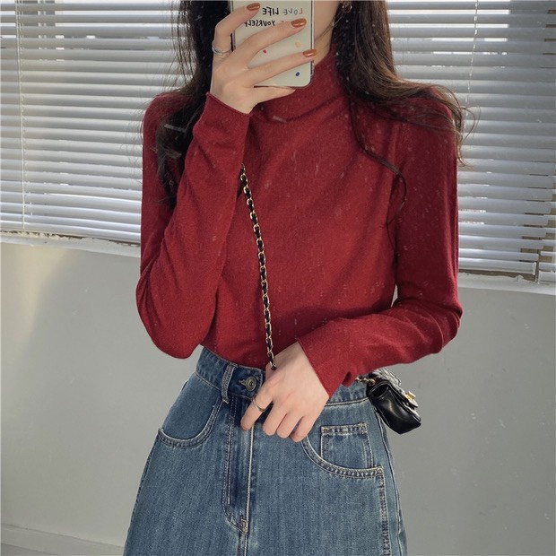 (Có feedback) ÁO LEN CỔ 3 PHÂN KIỂU DÁNG HÀN QUỐC G257 | BigBuy360 - bigbuy360.vn