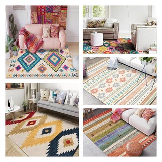 Tấm thảm lót sàn trang trí nội thất phong cách Bohemian Bắc Âu cổ điển