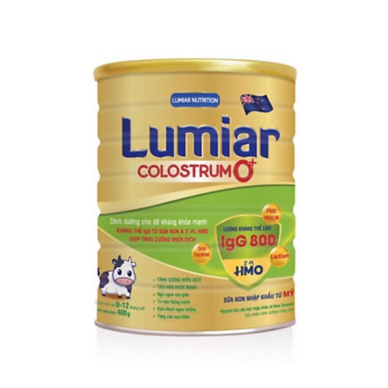 Sữa bột Lumiar Colostrum 0+ 400g - Dinh dưỡng cho đề kháng khỏe mạnh, &lt;br&gt;