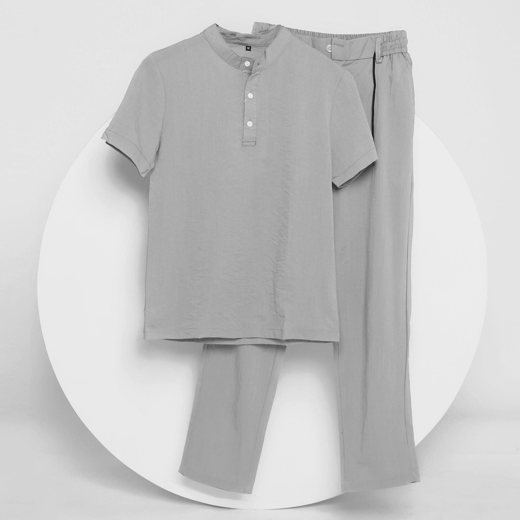 Đồ Bộ Đũi Nam, Set Bộ Quần Áo Đũi Chất Liệu Tự Nhiên Dày Dặn Thoáng Mát - Đũi 01 - Shopmens | BigBuy360 - bigbuy360.vn
