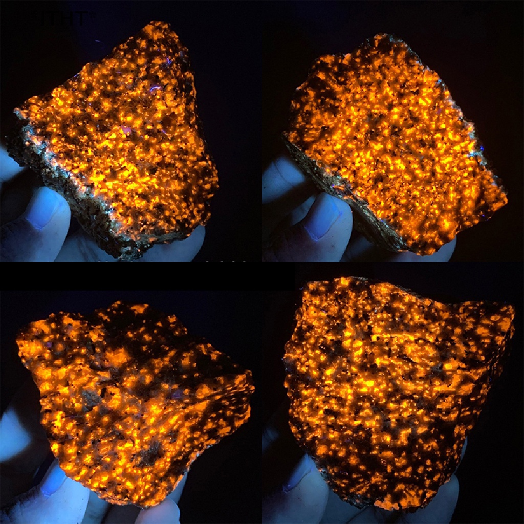 Đá lửa syenite UV chứa tinh thể thô khoáng sodalite huỳnh quang