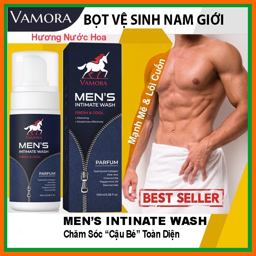 [TẶNG KHĂN LAU ĐA NĂNG] Dung Dịch Vệ Sinh VAMORA Hương Nước Hoa 100Ml, Giúp Làm Sạch, Dưỡng Ẩm, Khử Mùi SOLANA