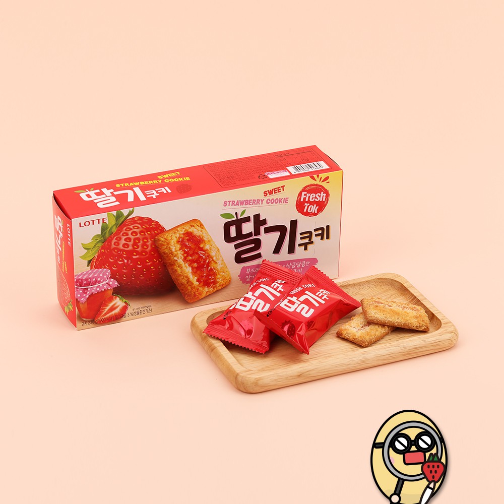 BÁNH DÂU TÂY COOKIE LOTTE HÀN QUỐC 230G
