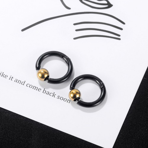 Bông Tai Nam Nữ Unisex Khoen Tròn Titan Ko Han Rỉ TT 3692