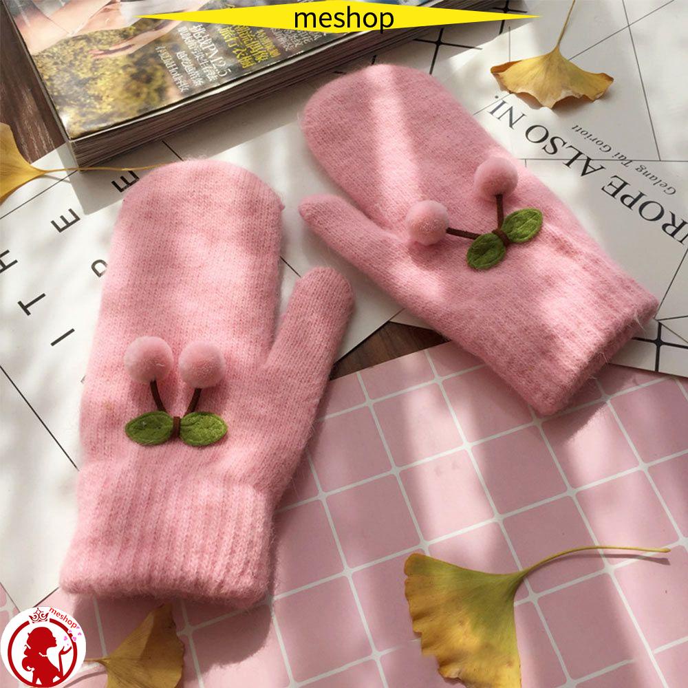 Găng Tay Lông Thỏ Dày Mềm Mại Chống Gió Giữ Ấm Cho Nữ