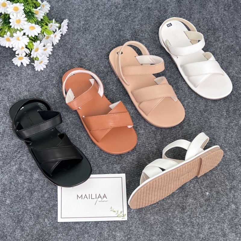 Sandal đế xẹp MAILIAA quai kẹp, quai chéo