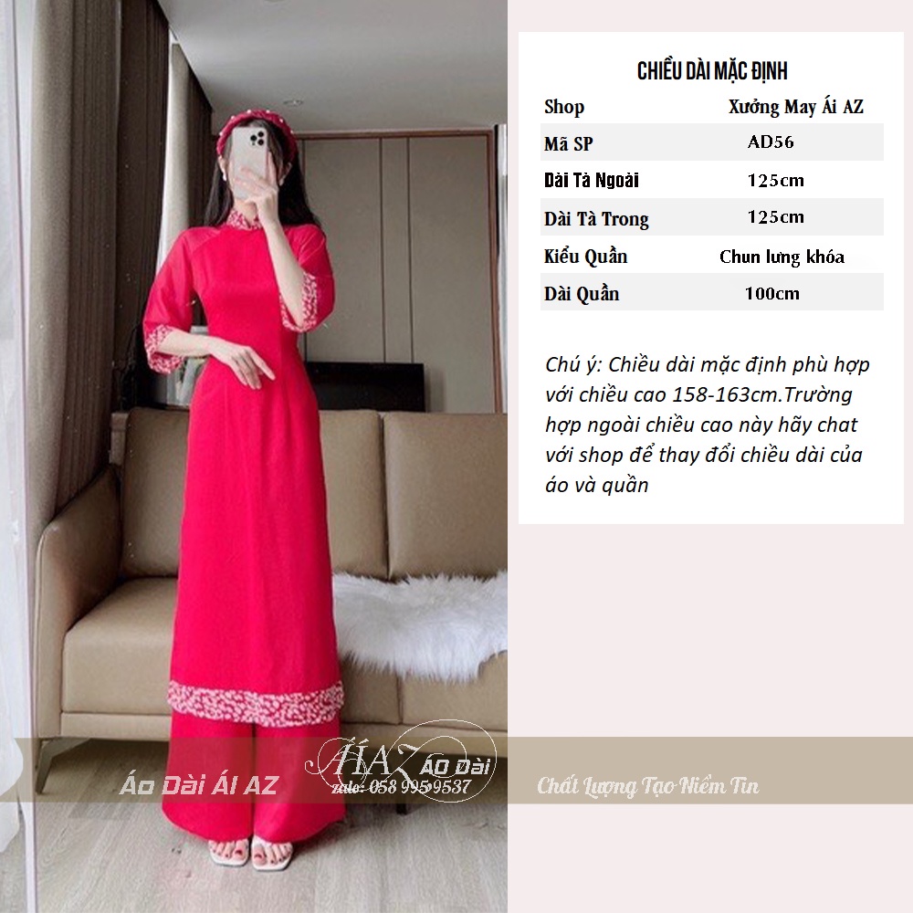 Áo Dài Cách Tân Nữ Tay Ngắn 4 Tà AD56
