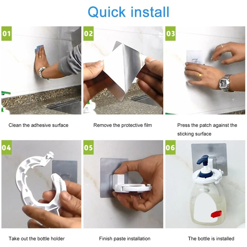 Giá đỡ chai dầu gội gắn tường tiện dụng cho nhà bếp/ phòng tắm