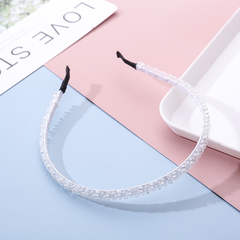 Băng Đô Đính Hạt Pha Lê Siêu Lấp Lánh Phong Cách Hàn Quốc Thời Trang Cho Nữ