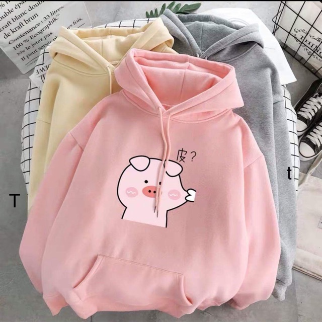 Áo hoodie lợn bẹo má DTR1119