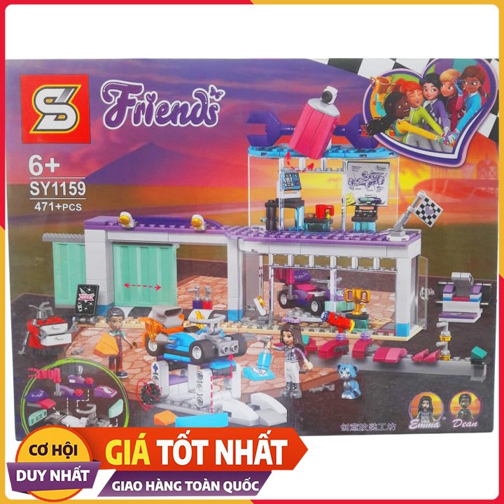 Bộ Xếp Hình Lego Friends Nữ Trường Đua Xe SY1159/471 Chi Tiết. Lego Xếp Hình Đồ Chơi Thông Minh Cho Bé.