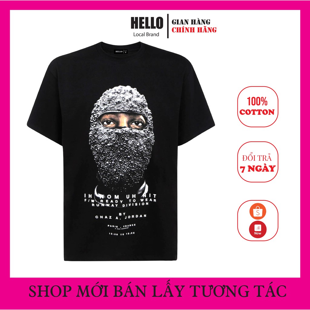 Áo thun tay lỡ nam nữ Hello , Áo phông form rộng unisex thời trang oversize NOM_Ap15