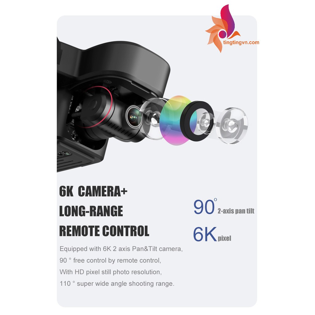 Flycam Aviator 8811 Pro Dual Camera FHD 6K Gimbal 2 Trục, Dual GPS + Positioning 5G Động Cơ Không Chổi Than