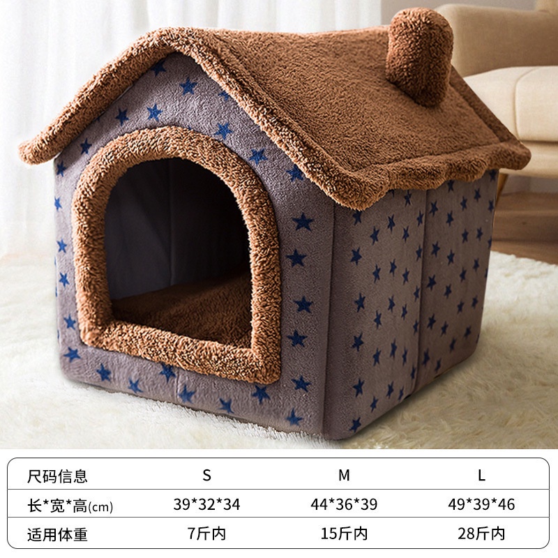 Nhà cho mèo chó con nằm YEUPET chất liệu lông cừu mềm ấm, tháo rời dễ vệ sinh, nhà cho thú cưng full màu