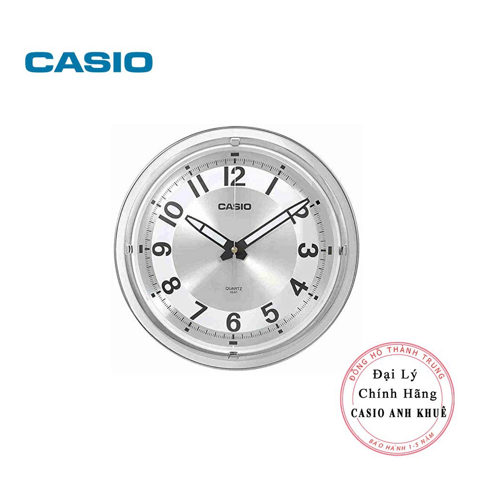 [Mã LT150 giảm 150k đơn 699k] Đồng hồ treo tường Casio IQ-61-8DF màu bạc