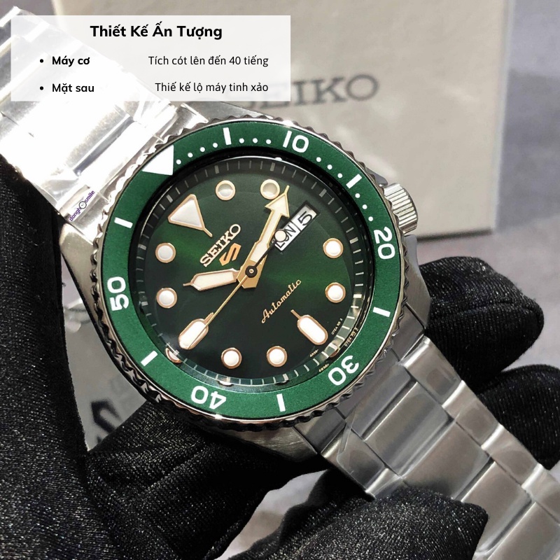 Đồng hồ Seiko 5 Sport SRPD63K1S nam máy cơ chống nước 10ATM kính Hardlex chống xước dây thép cao cấp chính hãng