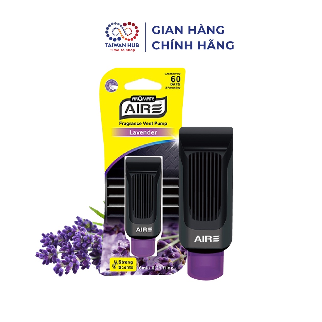 Nước Hoa Ô Tô Kẹp Cửa Gió Xe Hơi Mùi Oải Hương Cao Cấp Aromate Đài Loan Chính Hãng Nhập Khẩu - Taiwan Hub