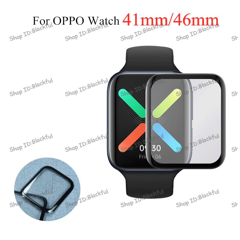 Màng bảo vệ toàn màn hình 3D mềm mại dành cho đồng hồ thông minh OPPO Watch 41mm 46mm