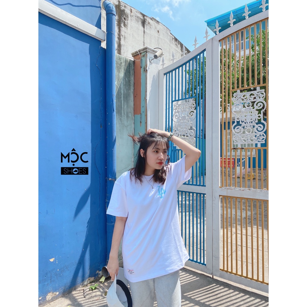 [CHÍNH HÃNG] Áo thun New Era logo LA Monogram Xanh Dương màu Trắng