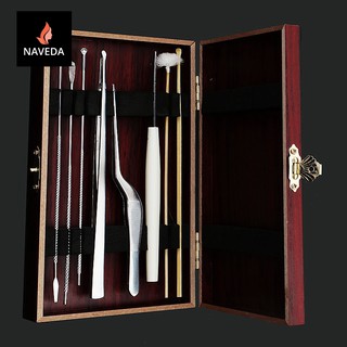 BỘ DỤNG CỤ LẤY RÁY TAI-HỘP GỖ CAO CẤP