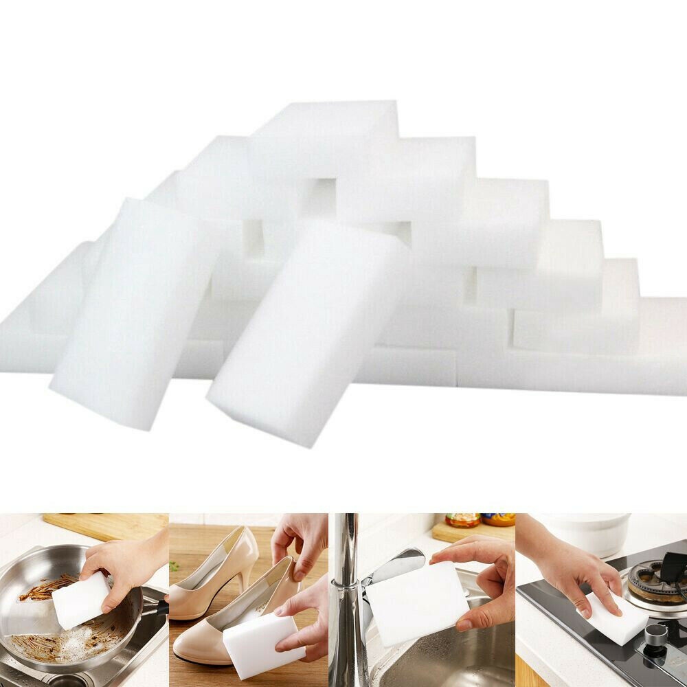 100Pcs White Cleaning Magic Sponge Eraser Melamine Cleaner multi-functional foam