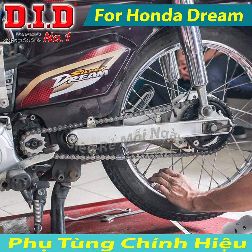 Bộ Nhông Sên Dĩa DID Honda Dream Sên đen 10ly Thái Lan
