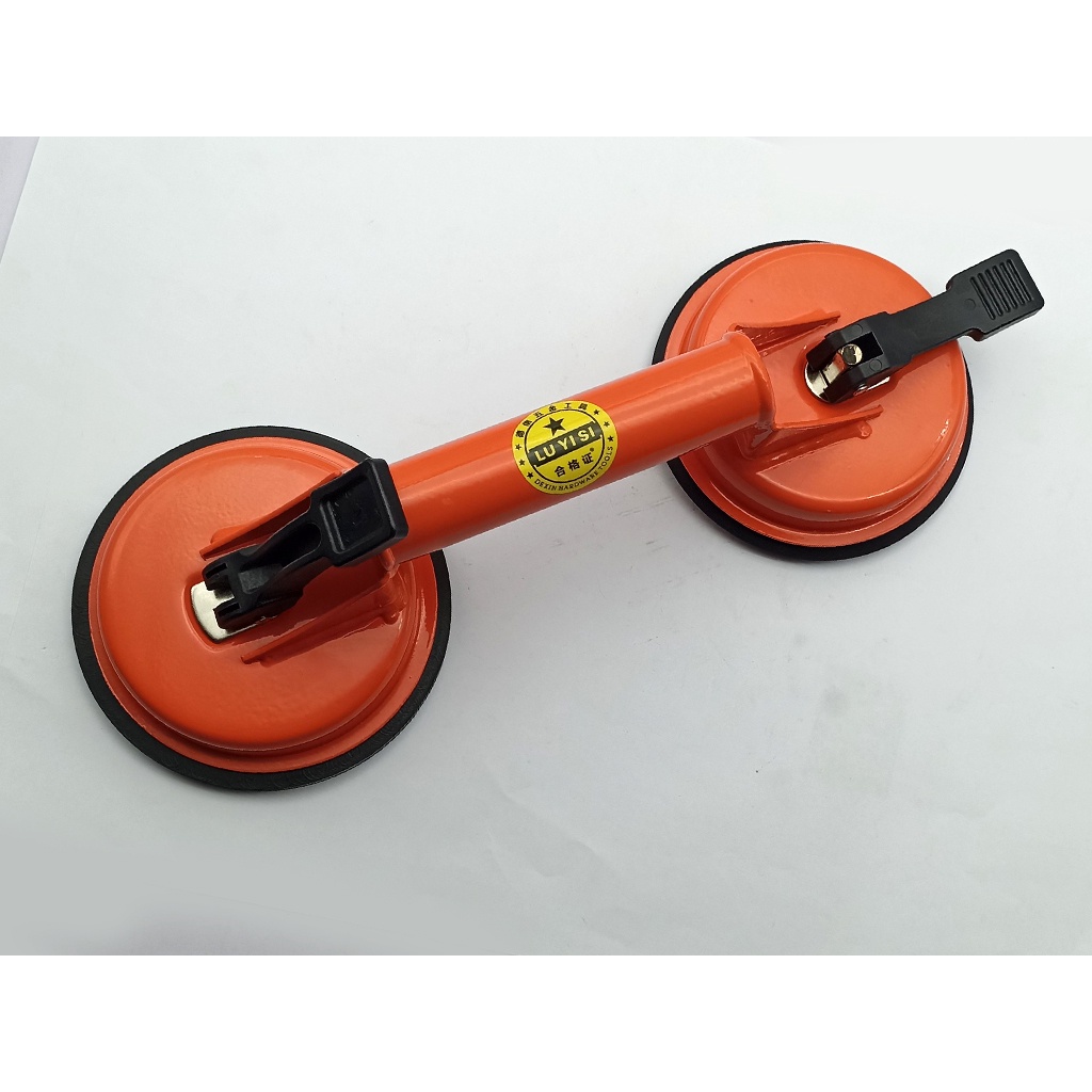 Hít kính hít gạch men 2 chấu tay sắt sơn màu cam Ø118mm