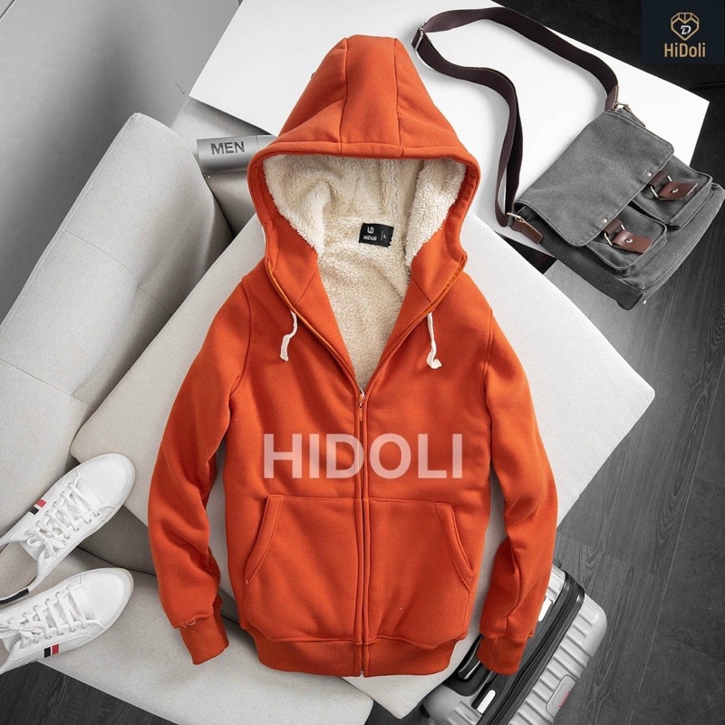 Áo hoodies nam lót lông. áo lót lông cừu nam cao cấp cực ấm kiểu dáng hàn quốc siêu hot 2022 HIDOLI