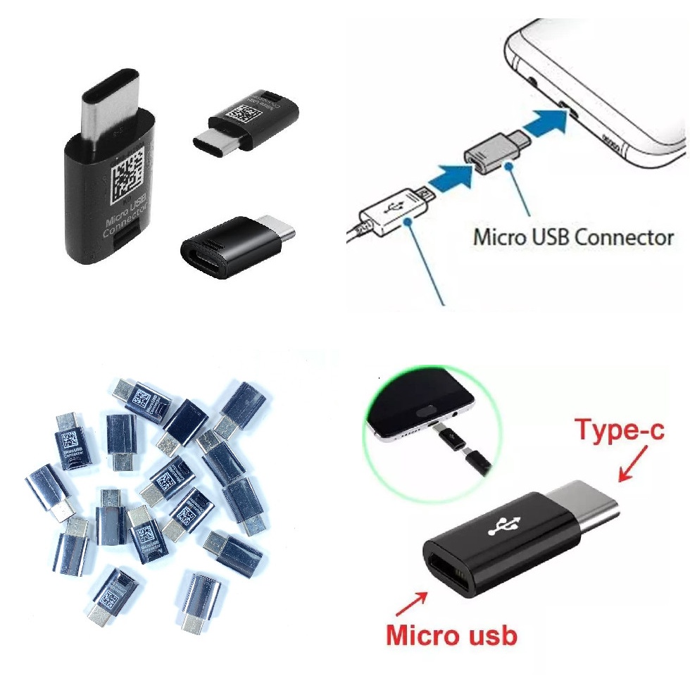 Đầu chuyển sạc Micro sang Type C ( Zin )