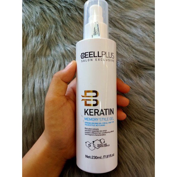 _Gel Tạo Kiểu Beell Plus Keratin Memory Style dành cho tóc con và tóc uốn xoăn 230ML