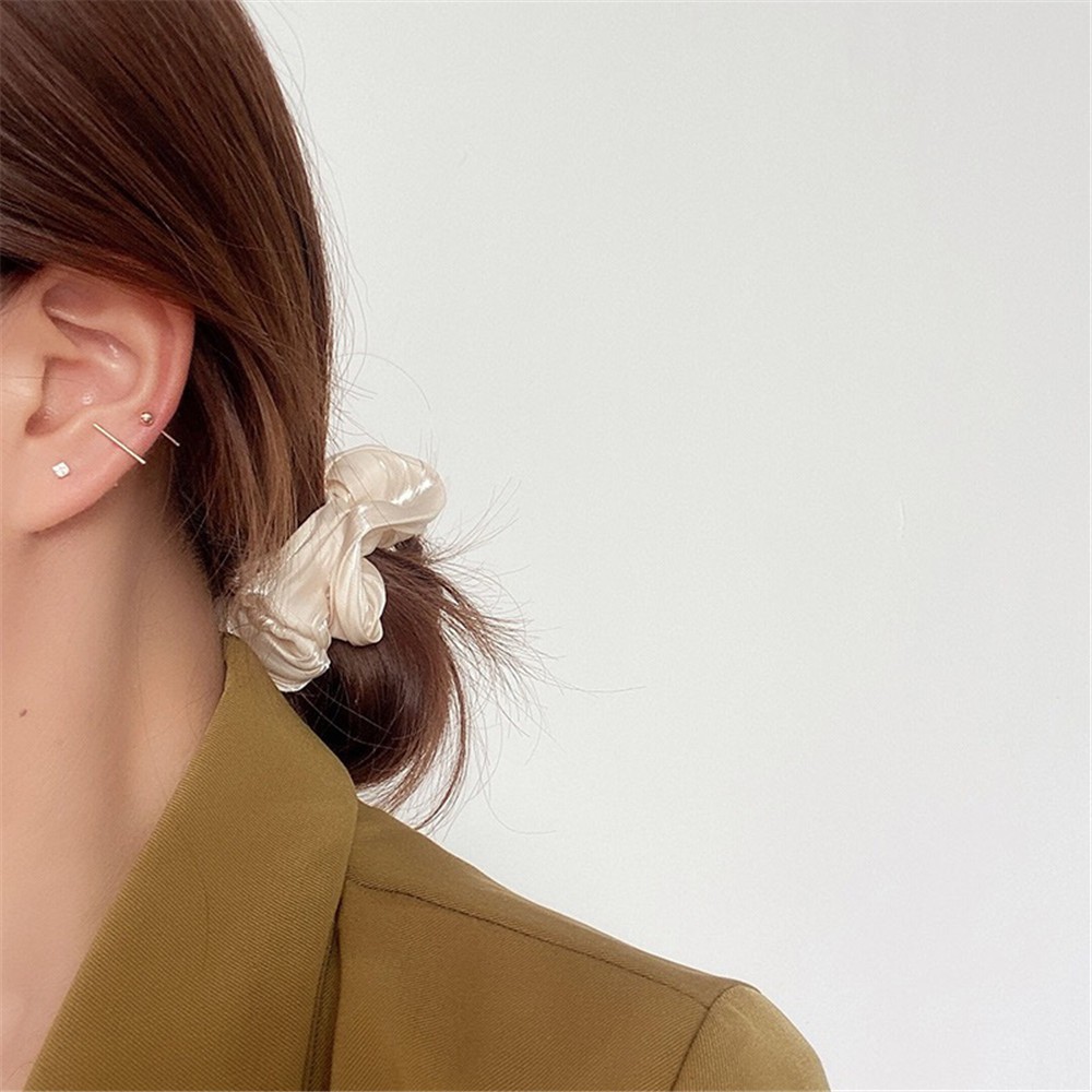 Set 5 bông tai kim loại kiểu dáng đơn giản cá tính cho nữ