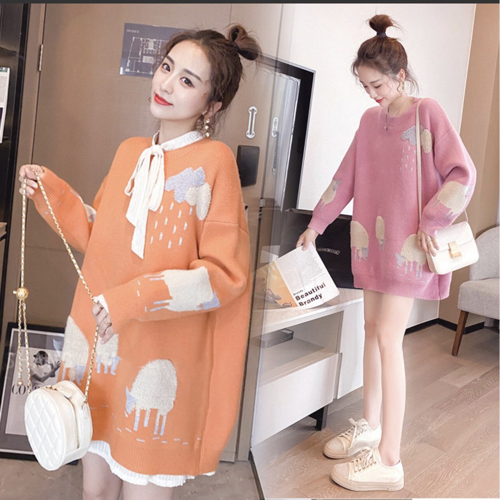 Áo len nữ form rộng, áo len nữ hàn quốc siêu dễ thương chất lên mềm mịn phong cách trẻ trung năng động Tây Thi Shop | BigBuy360 - bigbuy360.vn