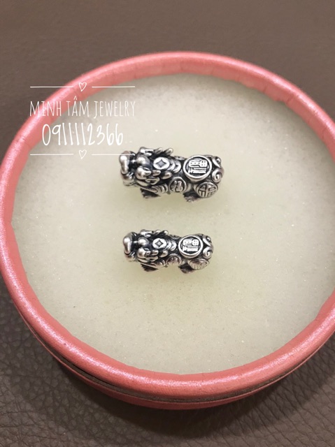 Tỳ hưu bạc Thái S999 size hạt 8-10 ly