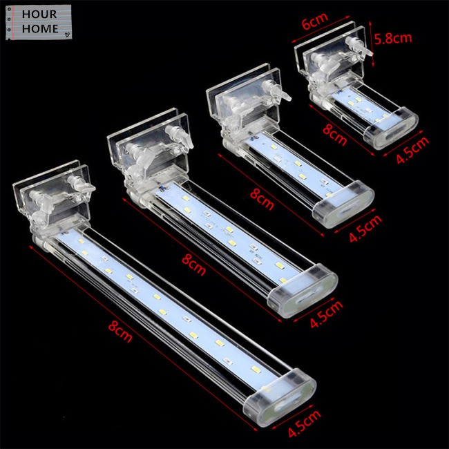ZHAHOOU LED Lamp Fish Tank Crystal LED Aquarium Clip Light Plant Grow Aquarium Fish Tank Lamp Lighting Europe Standard