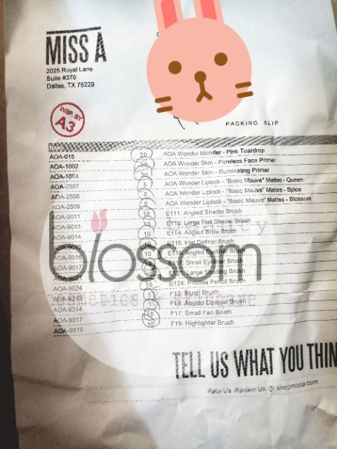 Bông mút tán kem nền Beauty blender AOA có bill