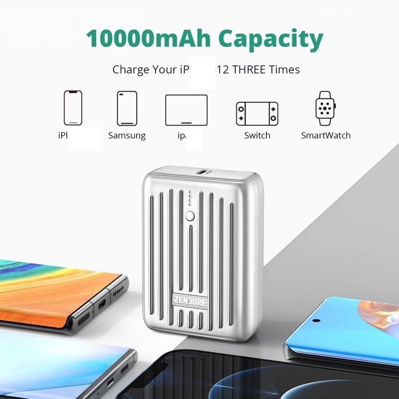 Pin sạc dự phòng cho IP13 Series, IP12 Series ZENDURE SuperMiNi ZDSM10 PD 10000mAh PD 20W & QC 3.0 18W