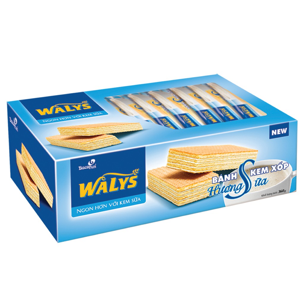 Combo 3 hộp Bánh kem xốp Walys 360gr