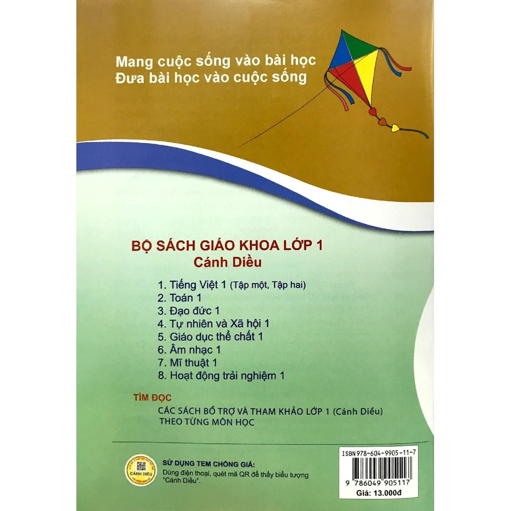 Sách Vở bài tập đạo đức lớp 1 Cánh Diều + Bán kèm 1 quyển Bé tập tô màu