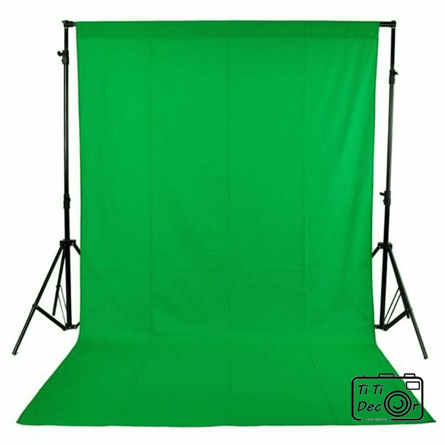Phông vải tách nền xanh studio lá đã may ghép, phông nền chụp ảnh, quay phim TiTiDecor