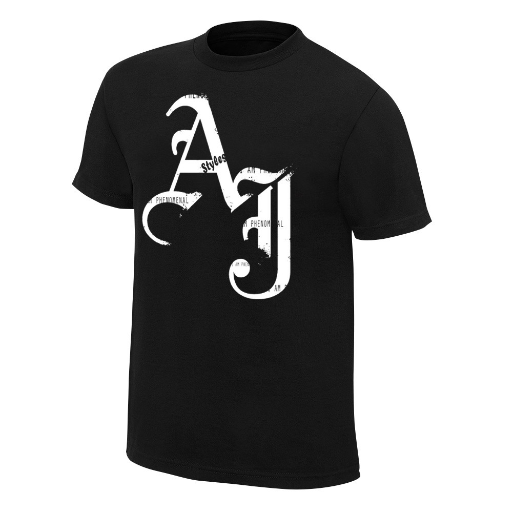 Áo Thun WWE AJ Styles "I Am Phenomenal" Áo Đen