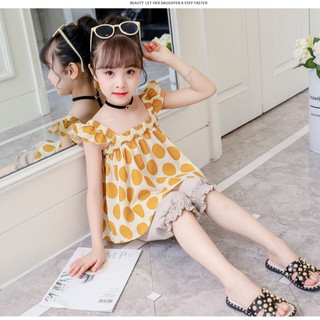 Sét bộ bé gái size đại họa tiết chấm bi (15-35kg vừa) BH70