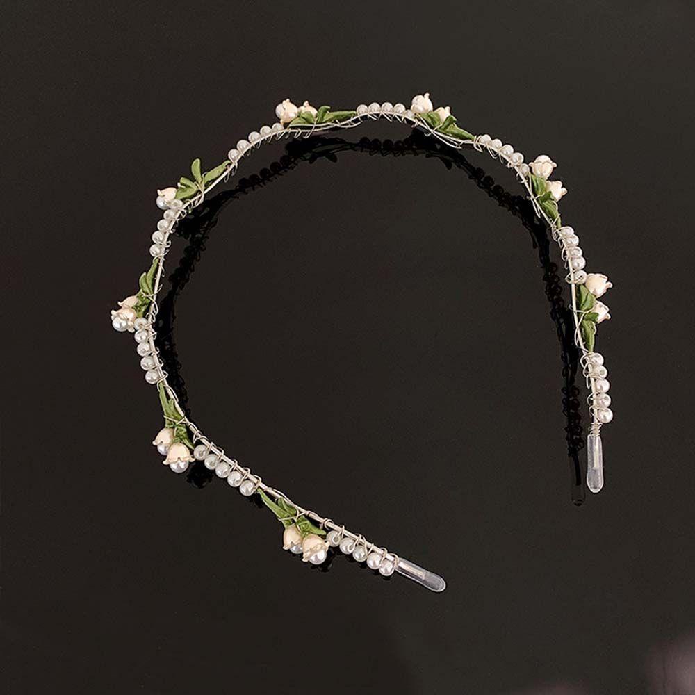 JARRED Băng Đô Vương Miện Đính Hoa Thanh Lịch Cho Cô Dâu