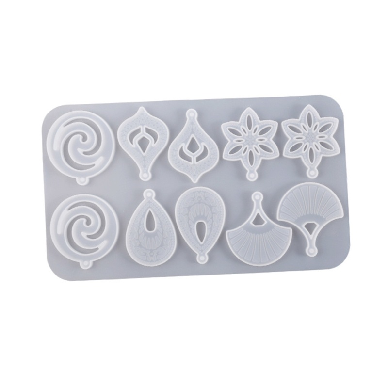 Khuôn Silicone Làm Bông Tai Hình Hoa Rỗng Diy