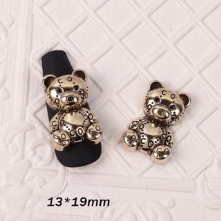 Phụ kiện nail charm đính móng hình gấu đồng