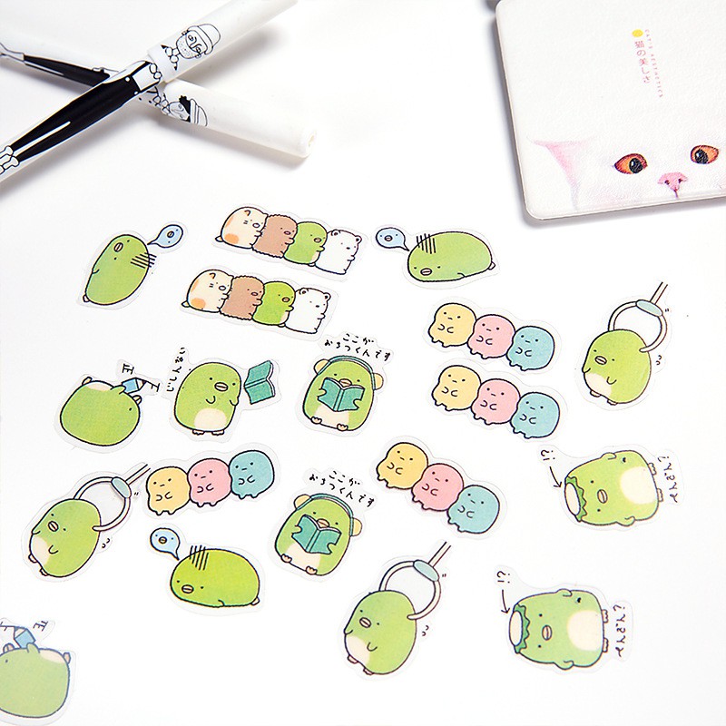 Túi 50 sticker động vật cute Sumikko Gurashi Cute hoạt hình Nhật Bản