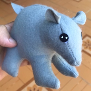 Rối bàn tay gấu Xám HandMade mầm non bằng nỉ mềm