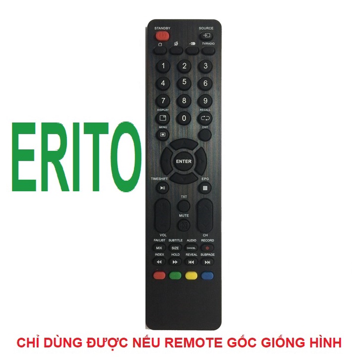 Remote điều khiển tivi ERITO smart mẫu 1